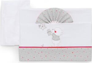 Italbaby Lenzuola Lettino Neonato Set in Cotone Federa + Sopra + Sotto con Angoli colore Grigio - Bear