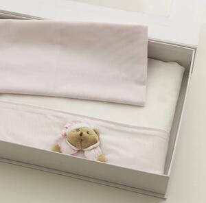 NANAN Lenzuola Lettino Mini Me Neonato Set Letto Federa + Sopra + Sotto colore Rosa - Puccio