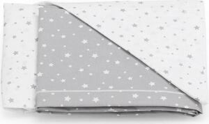Italbaby Lenzuola Lettino Neonato Set in Cotone Federa + Sopra + Sotto con Angoli colore Grigio - Stelle