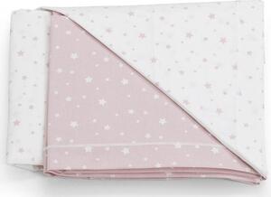 Italbaby Lenzuola Lettino Neonato Set in Cotone Federa + Sopra + Sotto con Angoli colore Rosa - Stelle