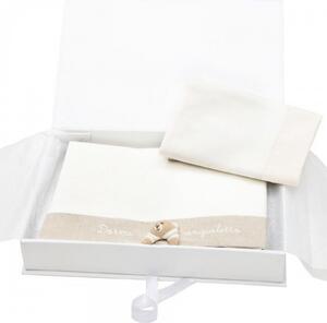 NANAN Lenzuola Lettino Neonato Set Letto Federa + Sopra + Sotto con Angoli colore Ecr - Tato