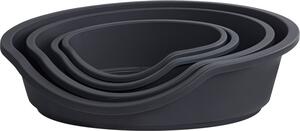 MP BERGAMO Lettino per Animali in Plastica Riciclata Resistente agli Urti e alle Intemperie con Piedini Antiscivolo 53x32x18 cm colore Grigio Scuro