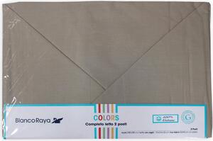 Blanco Raya Lenzuola Una Piazza e Mezza Completo Letto 100% Cotone Set: Lenzuolo Sopra 180x280 cm / Lenzuolo con Angoli 130x200 cm / 1 Federa color