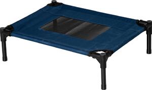AllMyPets Lettino per Cani Rialzato con Seduta Traspirante in Acciaio e Tessuto 61x46x18 cm colore Blu - 67Q7DB
