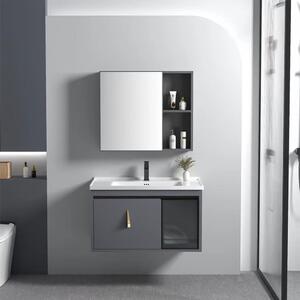 Set di mobili da bagno con lavabo Paris 60cm Grey