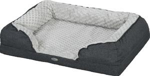 AllMyPets Lettino per Cani Taglia Media Imbottito con Cuscino Rimovibile Lavabile 90x69x21 cm colore Grigio Carbone - CGA587F