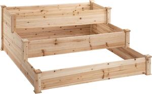 VivaGarden Lettino per Orto Rialzato 3 Livelli Fioriera in Legno per Piante - D45451