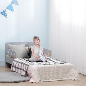 DecHome Letto per Bambini 3-6 Anni con Sponde Laterali Anticaduta 143x76x49 cm Motivi a Stelle e Luna
