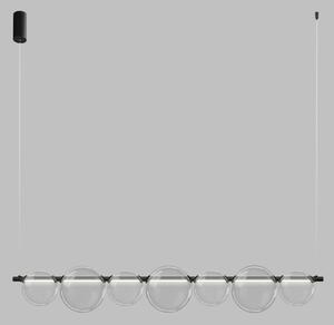 Lampadario LED a cavo ATOLA LED/19W/230V nero/trasparente