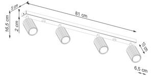Brilagi - Faretto LED CRESTO 4xGU10/10W/230V rosso