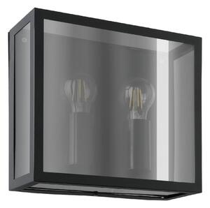 Eglo 31566 - Applique da esterno ALAMONTE SMOKE 2xE27/40W/230V IP44 nera