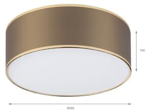 Plafoniera SIRJA DOUBLE 2xE14/15W/230V diametro 35 cm marrone/oro