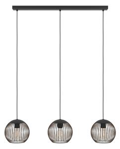 Eglo 901869 - Lampadario a cavo ALMANZORA 3xE27/60W/230V nero