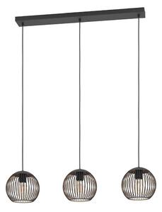 Eglo 901869 - Lampadario a cavo ALMANZORA 3xE27/60W/230V nero