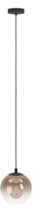 Eglo 901923 - Lampadario a sospensione con cavo ARISCANI 1xE27/60W/230V nero/beige/fumé