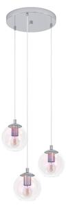 Eglo 901921 - Lampadario a sospensione su cavo ARISCANI 3xE27/60W/230V, cromo lucido
