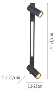 Schöner Wohnen 11793-18 - Faretto LED DANTE 2xGU10/10W+LED/7,2W nero
