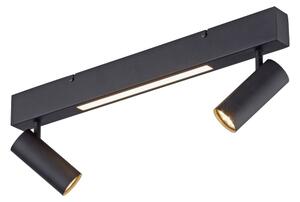 Schöner Wohnen 11793-18 - Faretto LED DANTE 2xGU10/10W+LED/7,2W nero