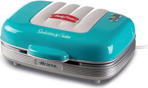 Ariete Macchina per Waffle con Rivestitura Antiaderente colore Blu - 1972 Waffle MAKER
