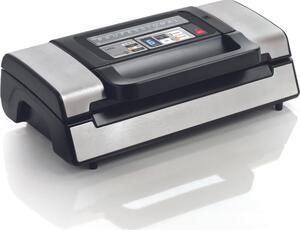 LAICA Macchina Sottovuoto Potenza 130 Watt con Doppia pompa di aspirazione e Maniglia di bloccaggio colore Nero / Bianco - VT3120