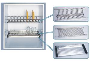 DecHome Mensole Colapiatti Inox C Vaschetta cm 56 - H007752