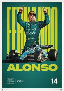 Stampa d'arte Aston Martin Aramco Cognizant Formula One Team - Fernando Alonso - 2023, Automobilist