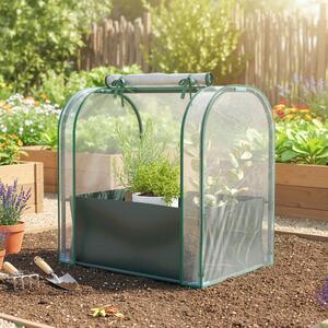 VivaGarden Mini Serra con Borsa per Coltivazione e Porta Avvolgibile 68x50x70 cm colore Verde Scuro