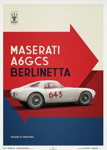 Stampa d'arte Maserati A6gcs Berlinetta 1954 - White, Automobilist