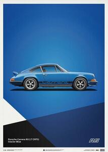 Stampa d'arte Porsche 911 Rs - Blue - Limited Poster, Automobilist