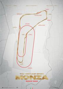 Stampa d'arte Monza Circuit - Track Evolution - The Temple of Speed, Automobilist