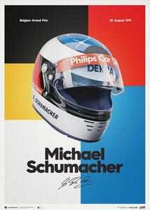 Stampa d'arte Michael Schumacher - Helmet - 1991