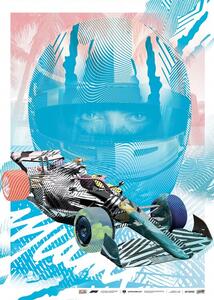 Stampa d'arte Formula 1 Print Store Artist Series - Miami Edition - 2alas - Blue