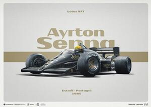 Stampa d'arte Lotus 97t - Ayrton Senna - Horizontal Tribute - Estoril 1985, Automobilist