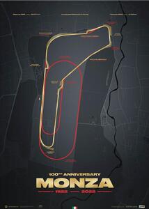 Stampa d'arte Monza Circuit - Track Evolution - 100th Anniversary, Automobilist