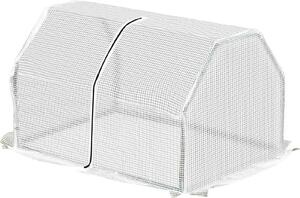 VivaGarden Mini Serra da Giardino e Balcone in Plastica PE e Acciaio con Chiusura a Zip 99x71x60 cm colore - 01-84TT