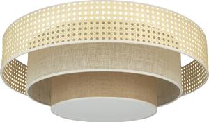 Duolla - Plafoniera LED LUNETA LED/26W/230V diametro 60 cm 4000K rattan/beige