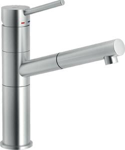 NOBILI Miscelatore Cucina con Doccetta Estraibile Monocomando con Finitura Inox spazzolato - SN00717IX