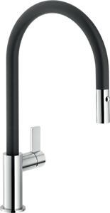 NOBILI Miscelatore Cucina con Doccetta Estraibile Monocomando con Finitura Cromo lucido e Mora opaco - FL96137NC