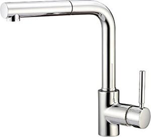 CROLLA Miscelatore Cucina con Doccetta estraibile Rubinetto Monocomando colore Cromo - HARRY 7740CR
