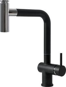 Plados Miscelatore Cucina con Doccetta Estraibile Rubinetto Monocomando a Doppio getto colore Black Matt UG70 - Hydra