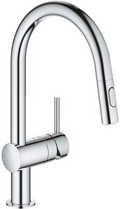 GROHE Miscelatore Cucina con Doccetta estraibile Rubinetto Monocomando Lavello colore Cromo - 32321002 Minta