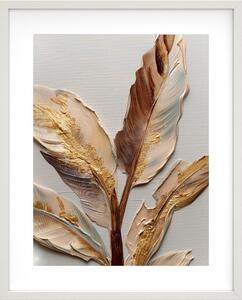 Dipinto stampato con cornice inclusa 40x50 cm Golden Strelitzia – Styler