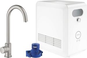 GROHE Miscelatore Cucina Rubinetto Monocomando con Sistema di Depurazione Acqua e Raffreddamento colore Cromo - 31302DC2 Blue Professional
