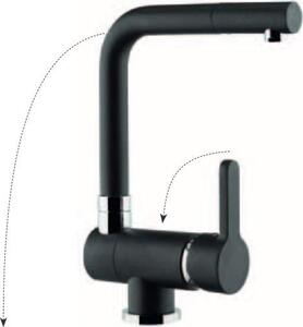 Argo Rubinetterie Miscelatore Cucina Sottofinestra Rubinetto Monocomando colore Cromo - Classici - Como 2455P
