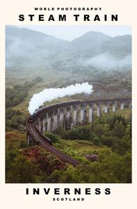 Fotografia artistica Steam Train Inverness Scotland, (30 x 40 cm)