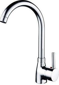 Brixo Miscelatore Lavabo Monocomando Rubinetto Bagno a Canna Alta colore Cromo - BRI251855 Atlantik 40