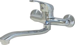 Utilia Miscelatore Lavabo Rubinetto bagno da Parete Monocomando colore Cromo - Calipso - ZS53302