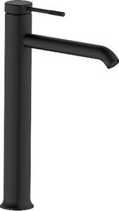 Idro Bric Miscelatore Lavabo Rubinetto Bagno Monocomando Bocca Alta colore Nero Satinato - SCARUB1196NE Riviera