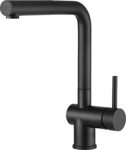 Plados Miscelatore Monocomando con Doccetta estraibile Rubinetto Cucina finitura Ultragranit colore Nero Matt UG70 - Nemo