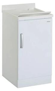 DecHome Mobile Bagno Lavatoio in PVC 1 Anta 45 x 50 cm colore Bianco - PMLC0006A/0470